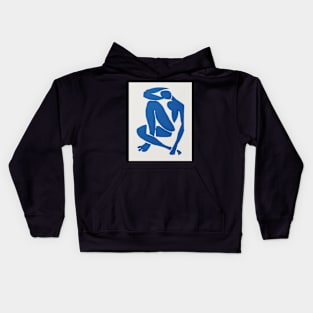 Blue nude, Henri Matisse abstract art Kids Hoodie